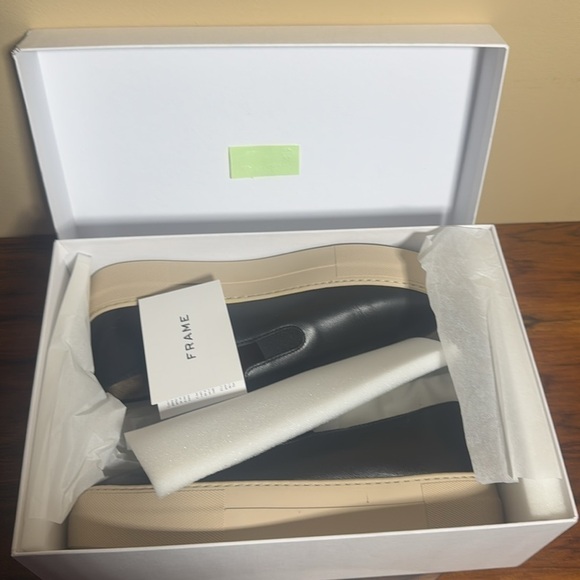 NEW Frame Le Ren Slip on Platform Sneaker in black, size 8 - Picture 8 of 15